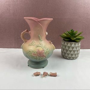 Vintage Hull Pottery Vase Pink Yellow Floral